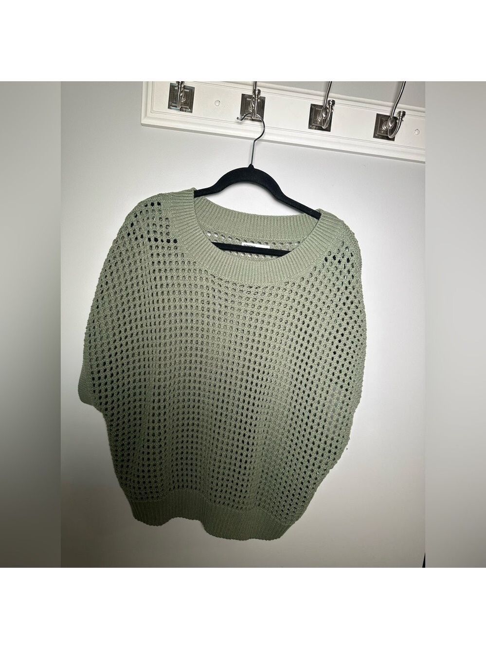 Sonoma Women's Sage Green Open Knit Sweater